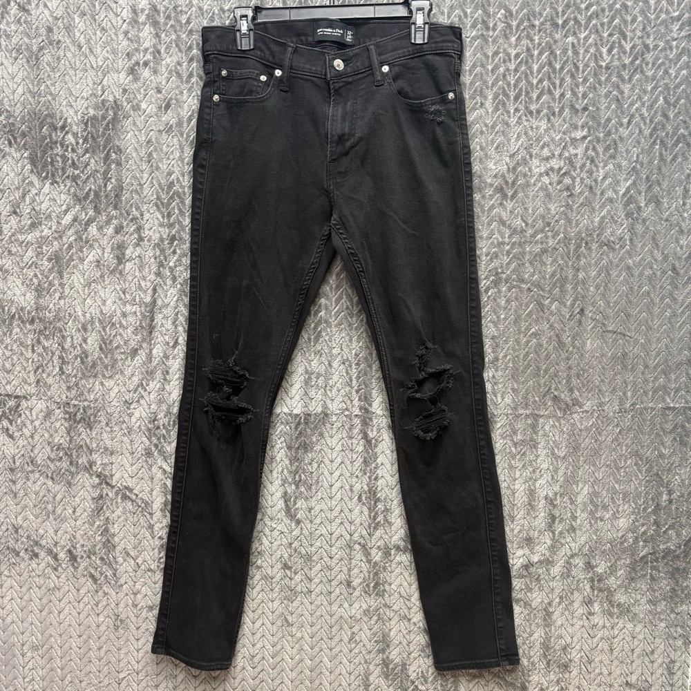 Abercrombie & Fitch Men's Super Skinny Stretch Distressed Jeans 32X34